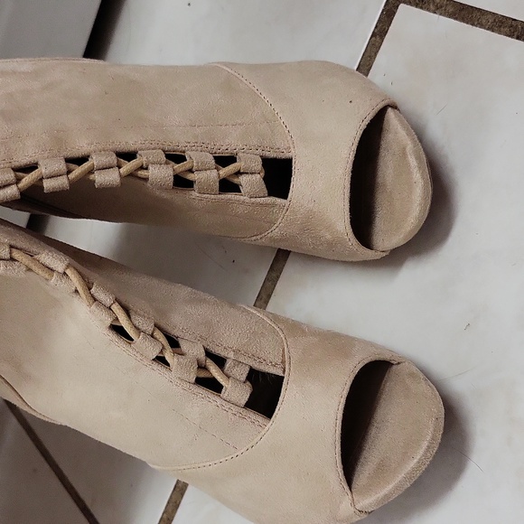 Brand New REVAMPED FAUX SUEDE THIGH-HI BOOTS-7 - Picture 3 of 6